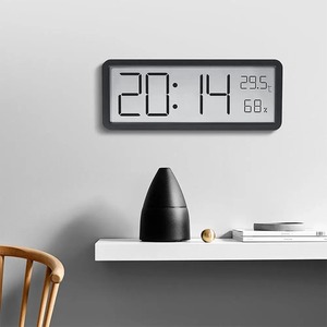 디지털 전자 벽시계 벽걸이 LCD 디스플레이 시계 다기능 온도 및 습도 알람 시계