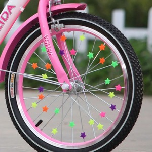 다채로운 장식 클립 다양한 색상 플라스틱 자전거 바퀴 스포크 비즈 어린이 선물 자전거 액세서리 36 개