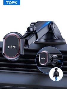TOPK 차량용 휴대폰 거치대 마그네틱 휴대폰 자동차 에어 벤트 앞 유리 및 대시 보드용 마운트 휴대폰용 최강 자석
