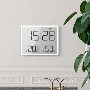 냉장고 마그네틱 알람 시계 대형 스크린 날짜 온도 습도 다기능 LCD 디지털 데스크탑 테이블 벽시계