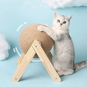 고양이 긁는 공 장난감 새끼 고양이 씨실 로프 볼 보드 연삭 발 장난감 고양이 긁는 도구 내마모성 애완 동물 가구 용품
