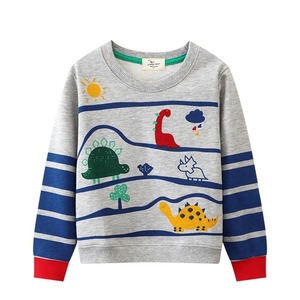 용수철 가을 소년 셔츠 만화 공룡 패턴 멋진 어린이 옷 생일 선물 2-7 세