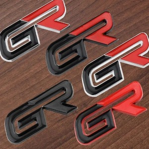 3D GR 로고 엠블럼 배지 데칼 자동차 스티커 도요타 GR 스포츠 가주 레이싱 RAV4 C-HR 어벤시스 프라도 자동차 스타일링 액세서리