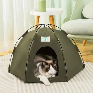 고양이 집 휴대용 야외 애완 동물 미니 폴리에스터 실내 상자 침대 고양이 텐트 개 방수 터지는 통기성