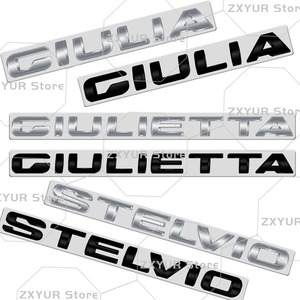 Alfa Romeo Giulietta Giulia STELVIO 금속 엠블럼 자동차 스티커 레터 배지 데칼 바디 리어 엔드 트렁크 장식 액세서리