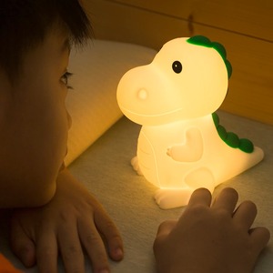 어린이용 귀여운 공룡 야간 조명 실리콘 야간 조명 에너지 절약 LED 조명 여아 및 남아용 귀여운 선물 7 가지 색상