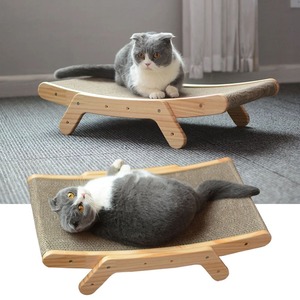고양이 나무 스크래처 스크래처 분리 가능한 라운지 침대 3 인 1 스크래치 포스트 고양이 훈련 갈기 발톱 장난감 고양이 스크래치 보드