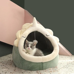귀여운 집 고양이 바구니 용품 접이식 매트 새끼 고양이 동굴 수면 침대 액세서리 필러 카펫 깔개 소형견 신제품