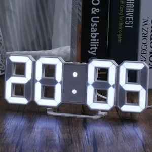 디지털 룸 빛나는 야간 테이블 장식 시계 전자 모드 벽 장식 조정 가능한 LED