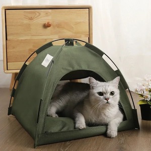 반려동물 텐트 침대 고양이 집 용품 제품 액세서리 따뜻한 쿠션 가구 소파 바구니 침대 겨울 조개 껍질 새끼 고양이 텐트 고양이
