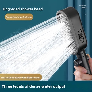 가정용 가압 샤워 핸드 헬드 3 단 필터 샤워 헤드 욕실 온수기 샤워 깍지 샤워 액세서리