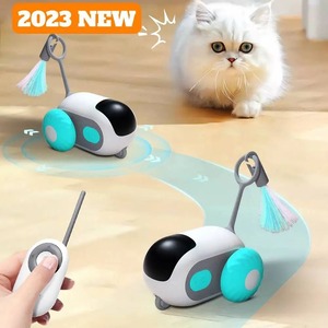 원격 제어 스마트 고양이 장난감 2 가지 모드 자동 이동 장난감 자동차 고양이 개용 인터랙티브 놀이 새끼 고양이 훈련 애완 동물 용품