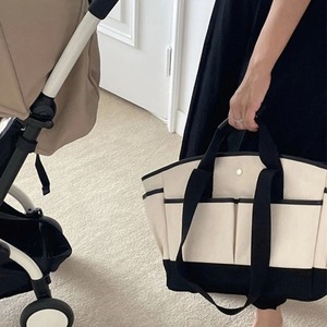 내구성이 뛰어난 아기 기저귀 및 유모차용 휴대용 대용량 천 엄마 가방