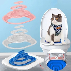 재사용 가능한 애완 동물 고양이 플라스틱 화장실 트레이너 고양이 화장실 훈련 키트 애완 동물 쓰레기 청소 트레이 매트 고양이 화장실 훈련 제품