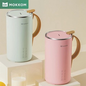 MOKKOM 전기 두유 기계 완전 자동 식품 믹서기 스마트 가열 스테인레스 스틸 믹서 필터 없는 두유 메이커 600ml