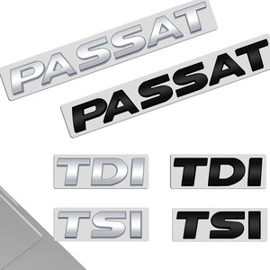 3D 데칼 파사트 TSI TDI ABS 문자 스티커 엠블럼 후면 트렁크 배지 스타일링 V6 V8 로고 자동차 장식 액세서리