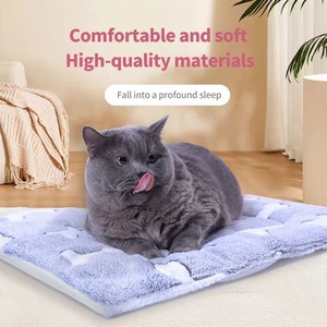 부드러운 고양이 침대 매트 플러시 애완 동물 수면 침대 매트 작은 개 귀여운 애완 동물 패드 담요 따뜻한 새끼 고양이 쿠션 고양이 액세서리