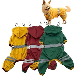 애완견 비옷 방수 반사 재킷 방수 의류 반려동물 코트 의류 강아지 점프수트
