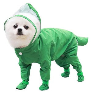 애완동물 강아지 비옷 작은 강아지 방수 점프슈트 작업복 의류 재킷 요크셔 푸들 강아지 비옷